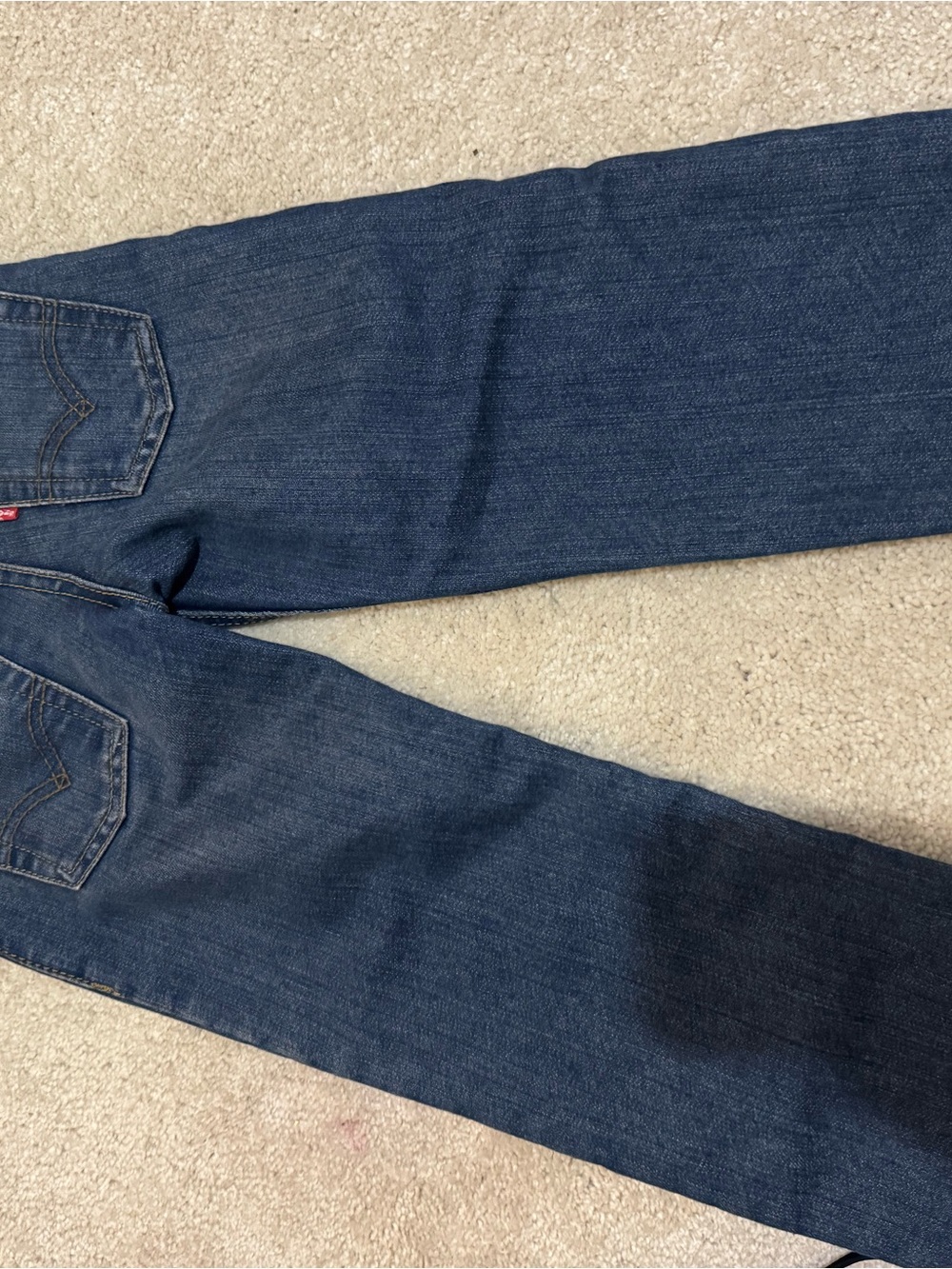 Boys Dark Blue Straight-Leg Jeans